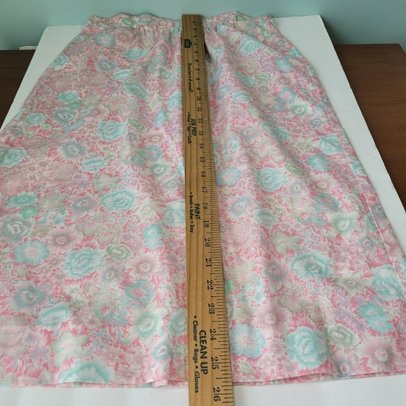 Pencil Skirt Floral Secretary Geek Pink Union Made in USA Women's Vintage Size 8 - Picture 5 of 10
